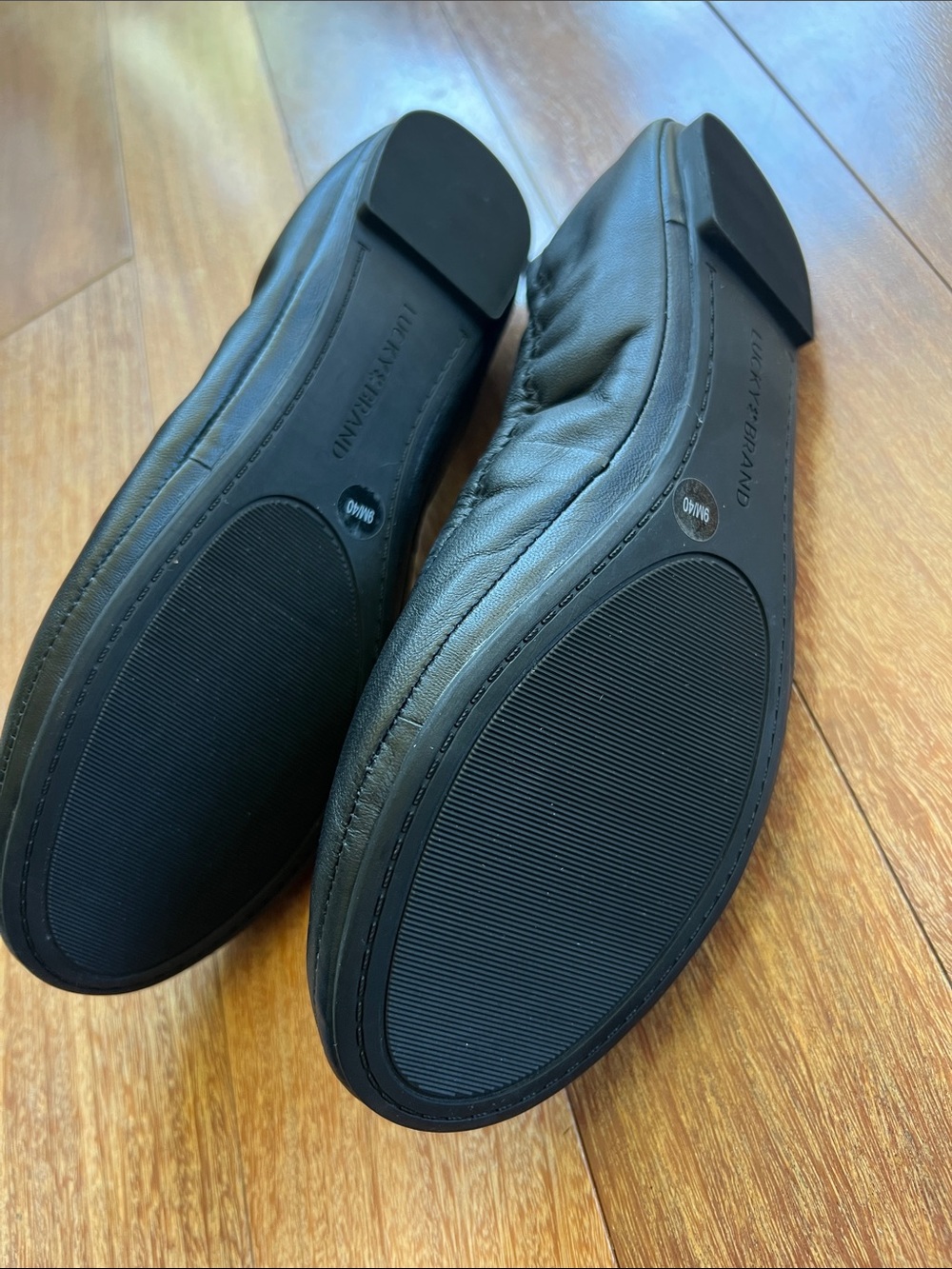 Lucky brand leather black ballet flats women size 9 - Picture 4 of 4